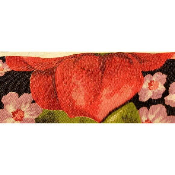 VTG Pink Purple Floral Crinkled Polyester Fabric Green Garden Flowers 42" - Picture 3 of 5